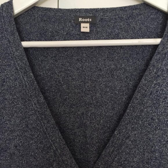 Roots Slub Long Cardigan Medical Blue Pepper New With Tags! - Picture 4 of 5